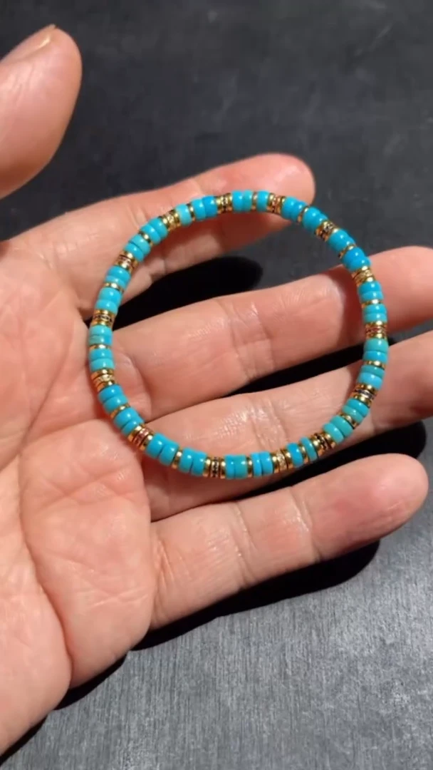 未镶嵌绿松石手串B251212-03