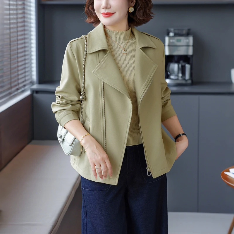 妈妈装外套秋季休闲新款洋气中年人女装春秋时尚百搭显瘦夹克上衣
