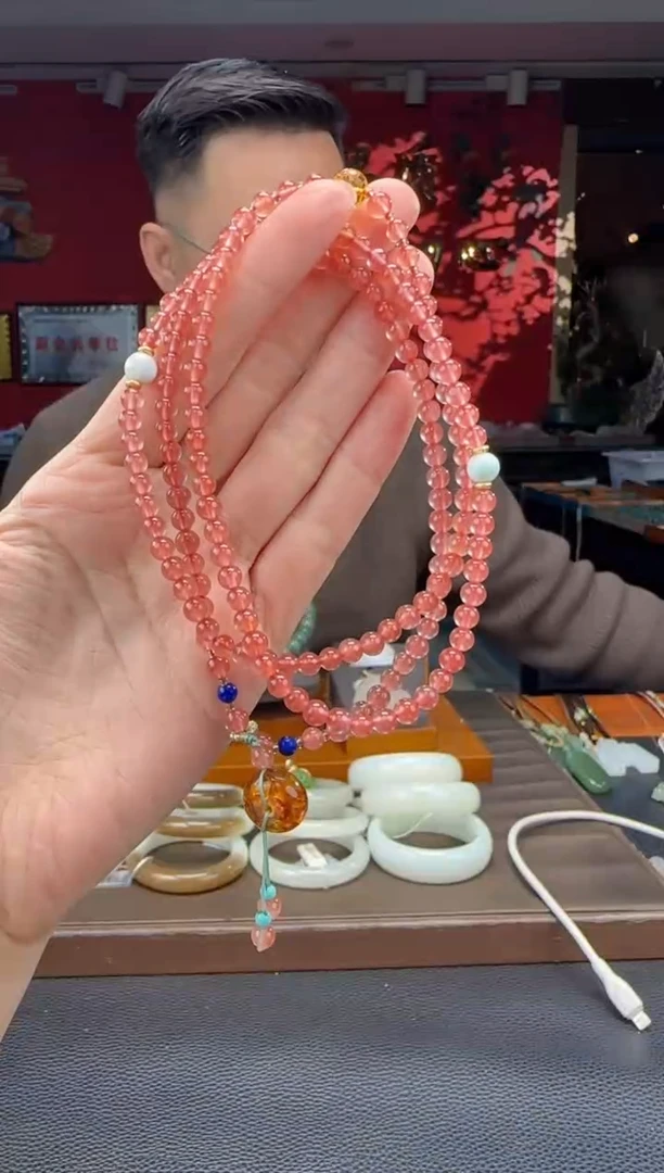 颈饰未镶嵌南红玛瑙南红108颗多圈diy卡5