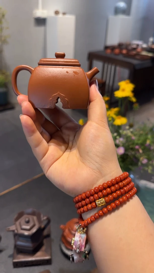 茶壶紫砂小悟空 黄龙山朱泥