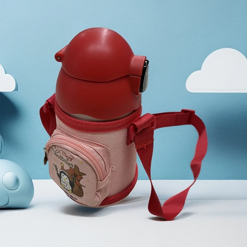 【主播补贴】儿童保温杯吸管设计可爱便携学生水杯智能温显