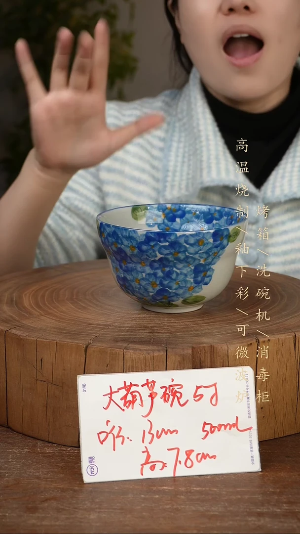 碗瓷景德镇手工手绘高温瓷釉下彩
