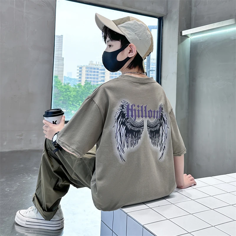 男童夏装套装2025新款中大儿童装夏季男孩运动痞帅气时髦潮酷衣服