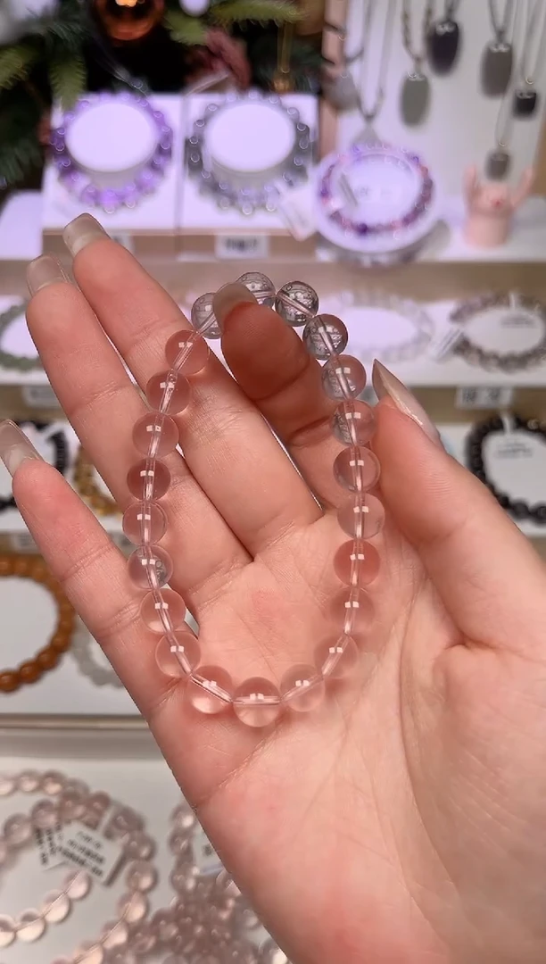 【闪购商品】水晶手串未镶嵌莫粉