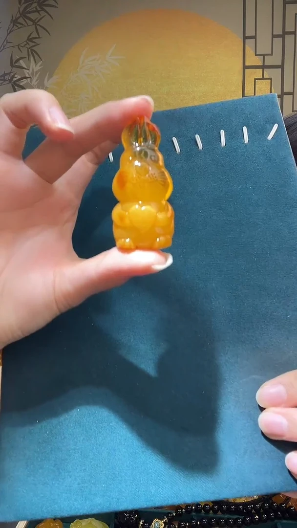 未镶嵌琥珀裸石A1212天然蜜蜡绑绳
