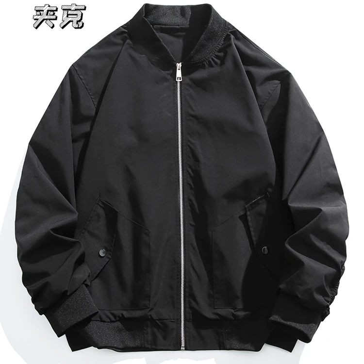 新品美式教练夹克外套春季户外三防简约百搭cleanfit飞行夹克男生