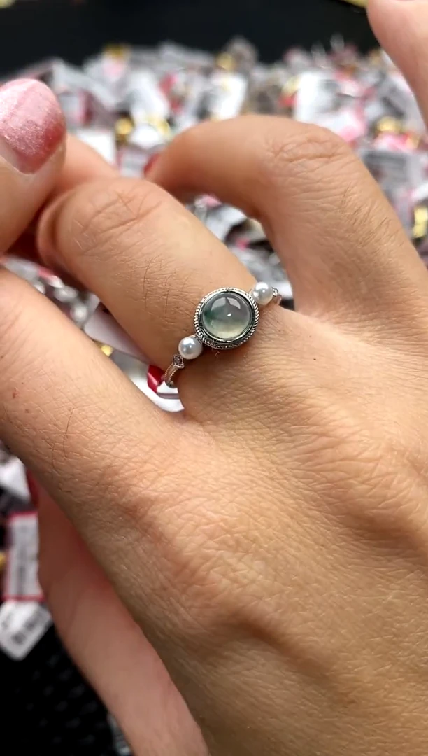 【闪购商品】翡翠戒指银S925镶嵌11111111     5