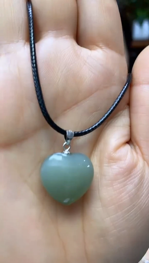 和田玉银S925镶嵌颈饰·不带链子