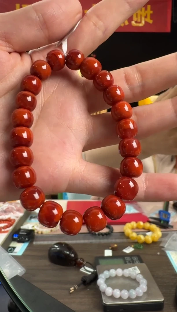 【闪购商品】南红玛瑙手串未镶嵌南红玛瑙老型珠单圈10mm