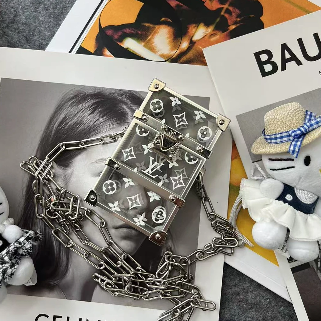 95新 LouisVuitton/路易威登 坤球奢选 lv亚克力烟盒斜挎包