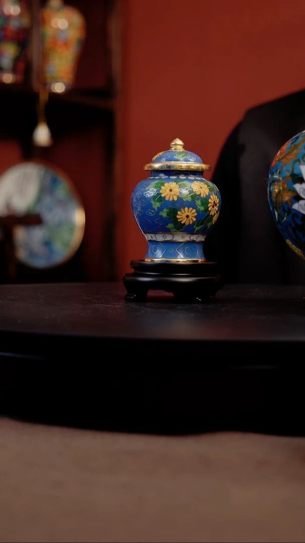 小雏菊 将军罐 非遗珐琅手工艺