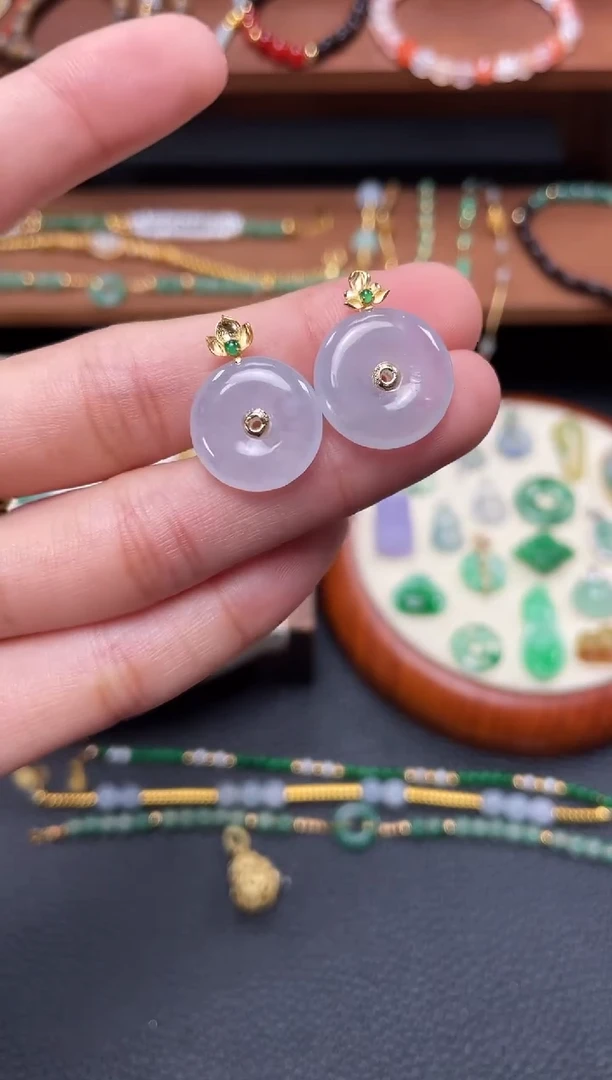 【闪购商品】翡翠吊坠(不含链)18K金镶嵌多样性发货一个  JK539