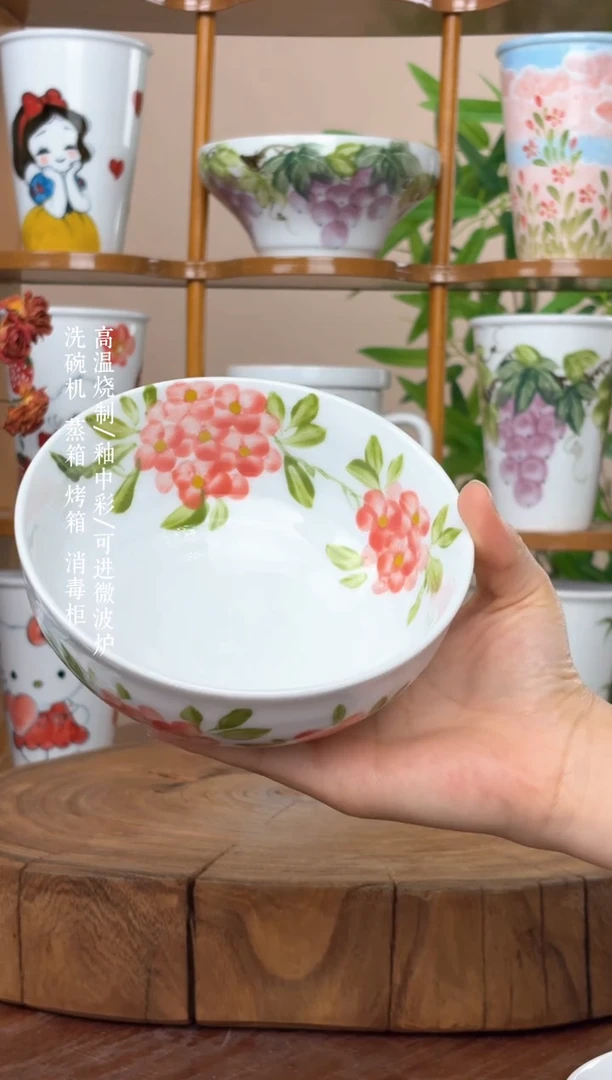 景德镇手绘釉中彩（食品级）小法海碗