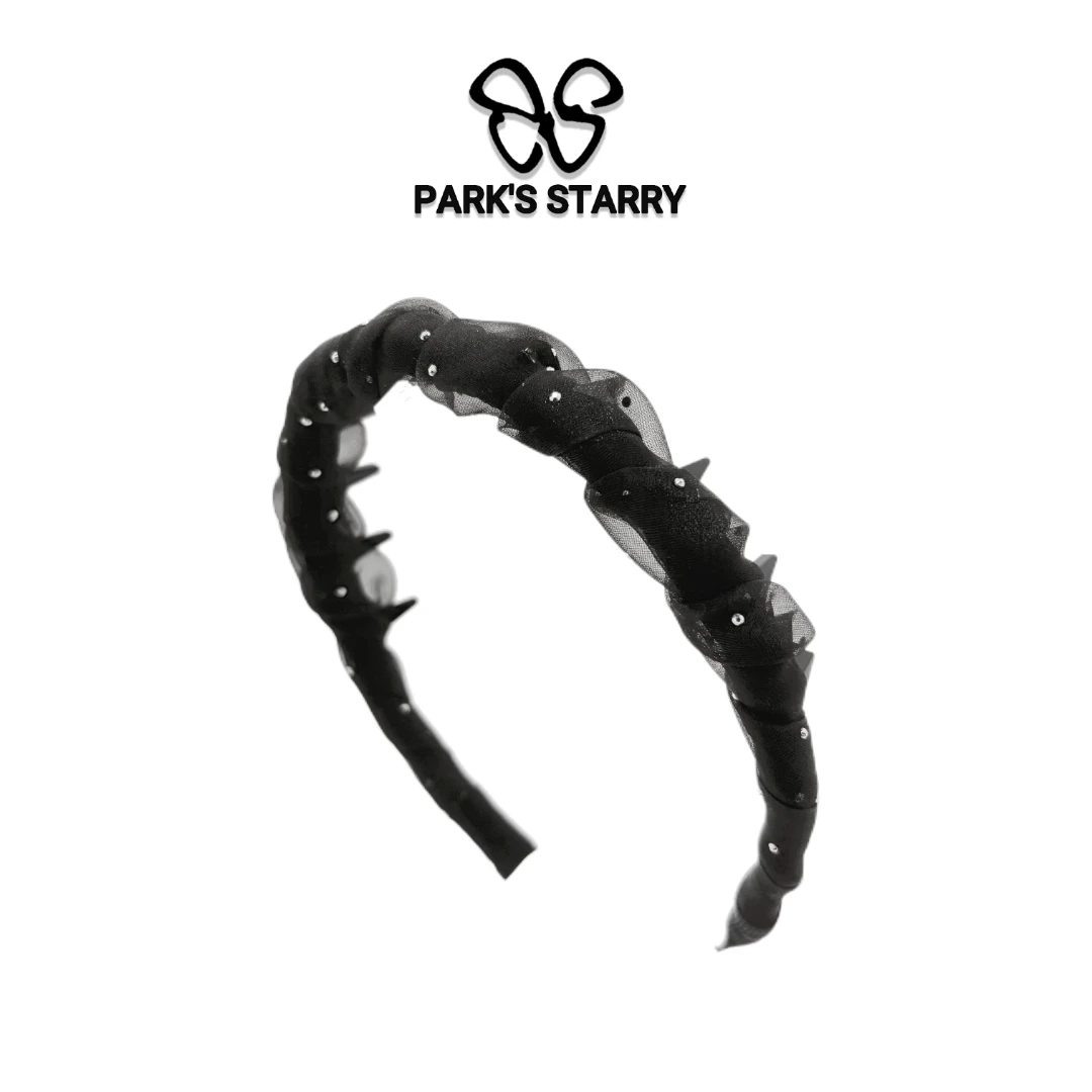 GREBUTY 6767 简约百搭黑色满天星倒齿发箍