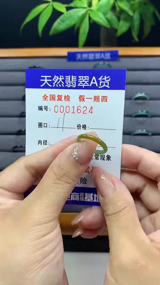 【闪购商品】翡翠戒圈未镶嵌1624天然翡翠A货