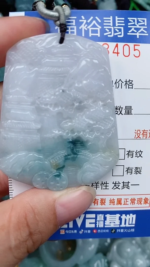 翡翠未镶嵌颈饰...0003405