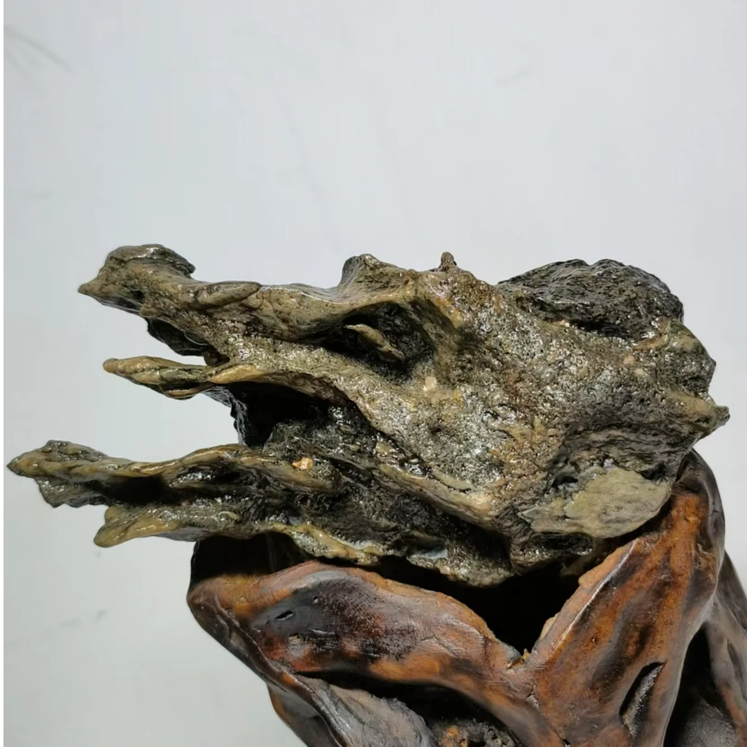 家用玄关奇石摆件手把原石雕刻茶壶精美摆件