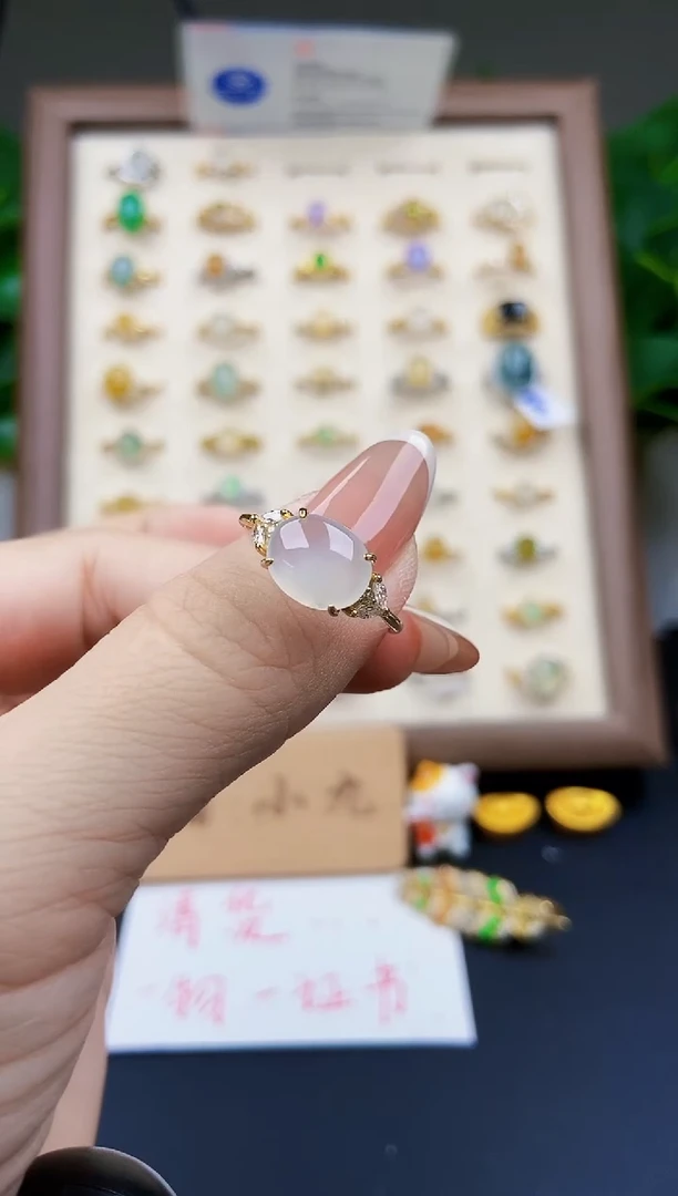 银S925镶嵌戒指翡翠12
