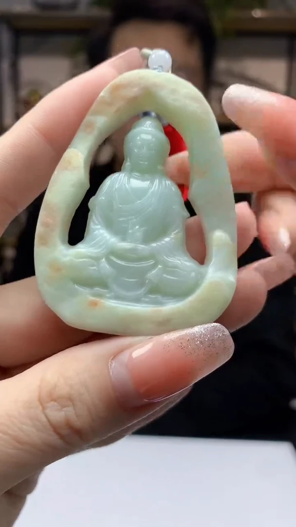 【闪购商品】定制翡翠未镶嵌1063ry-毛货挂件15