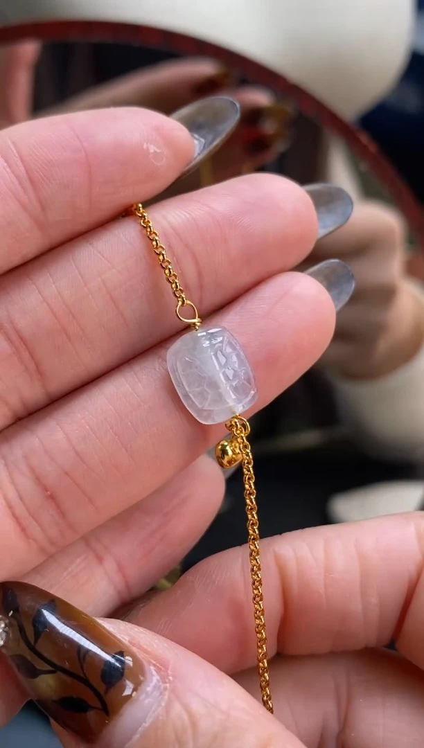 颈饰银S925镶嵌翡翠12608