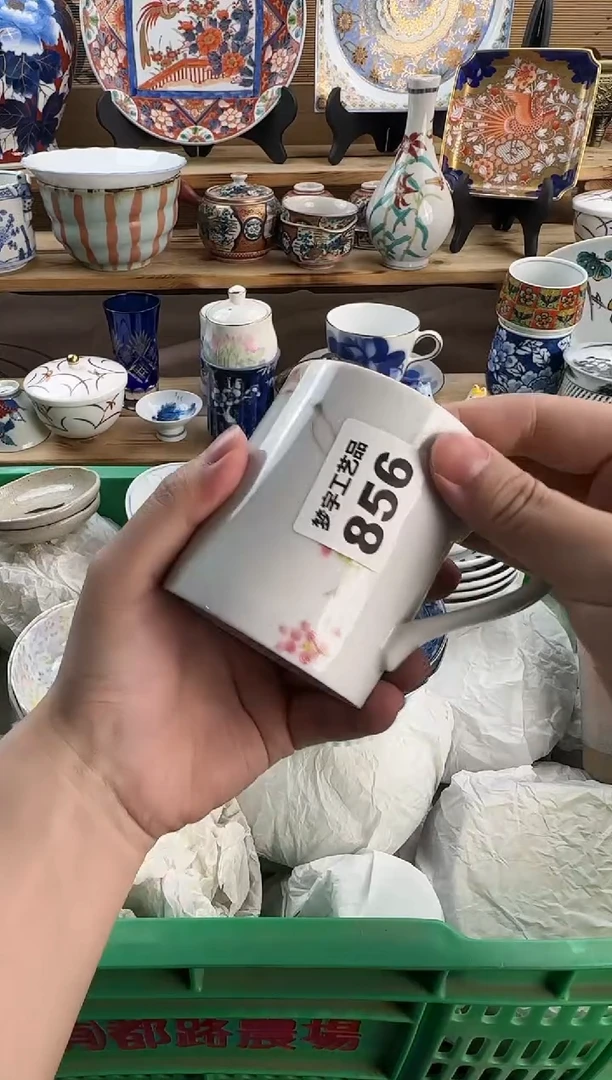 瓷片妮*平安玉凤青花手绘856