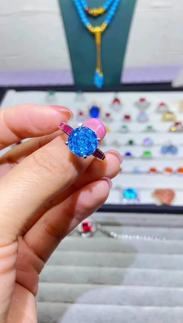 银S925镶嵌耳饰紫晶1