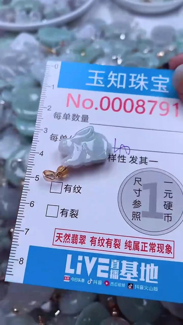 吊坠(不含链)未镶嵌翡翠8791