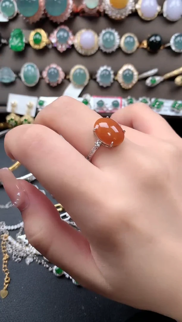 【闪购商品】翡翠戒指银S925镶嵌52141