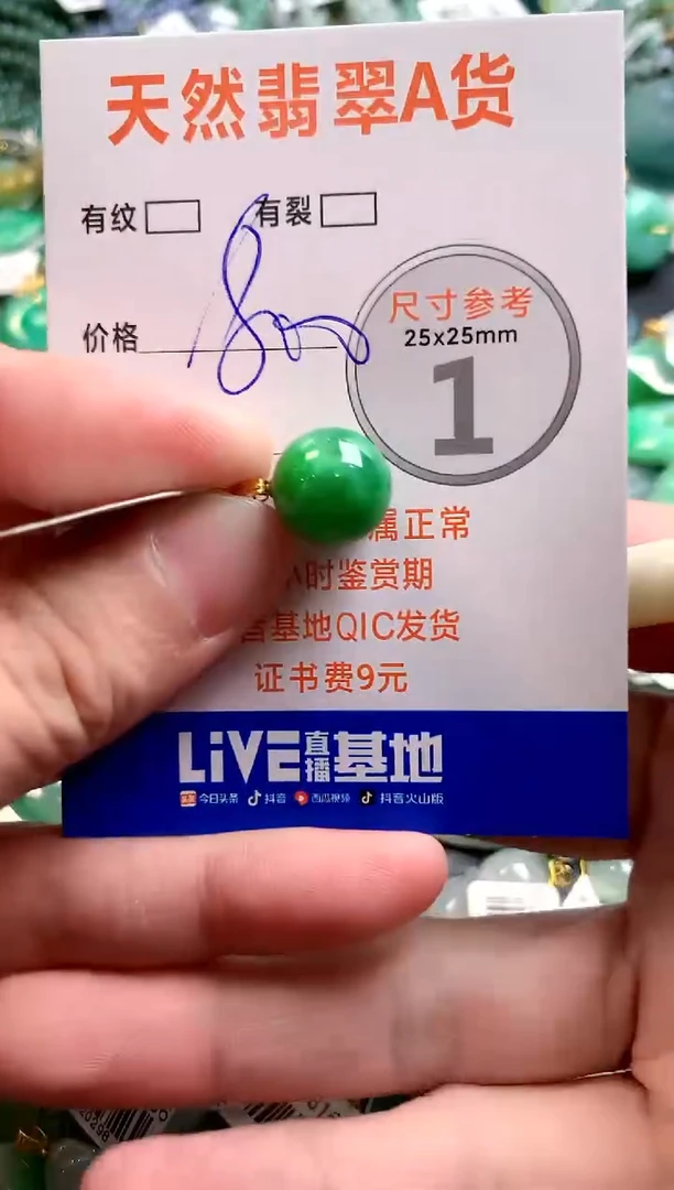 颈饰18K金镶嵌翡翠0433639861