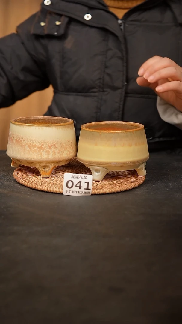【闪购商品】瓷片041泥泥手工花盆口8
