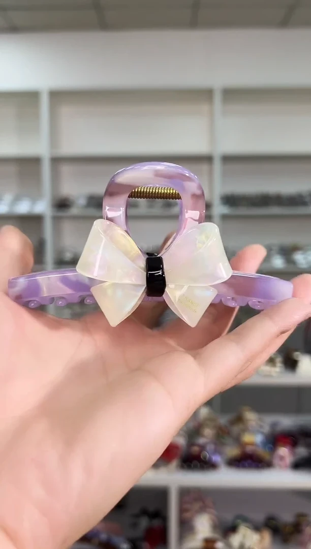 醋酸非金属韩国醋酸品牌发饰加厚11cm大发量蝴蝶结抓夹一支