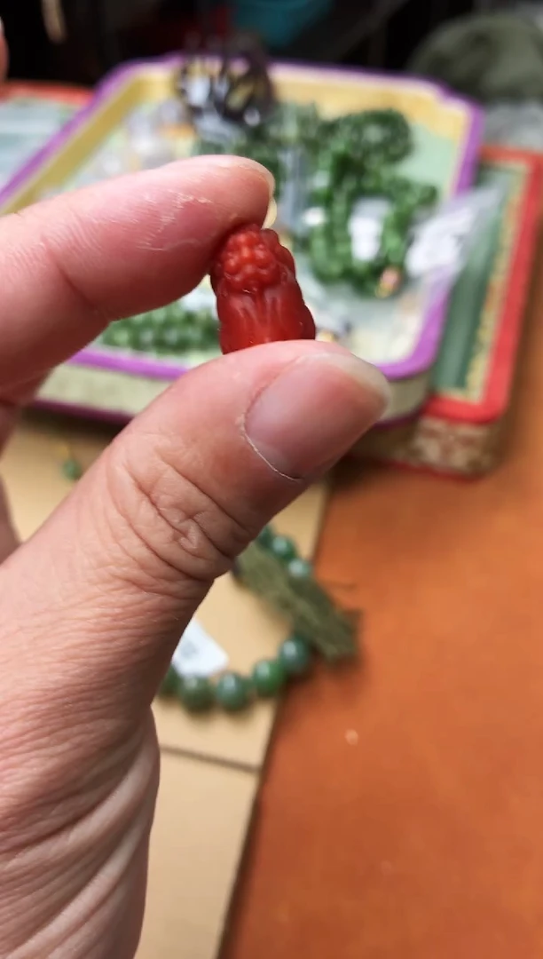 未镶嵌南红玛瑙珠宝半成品X2