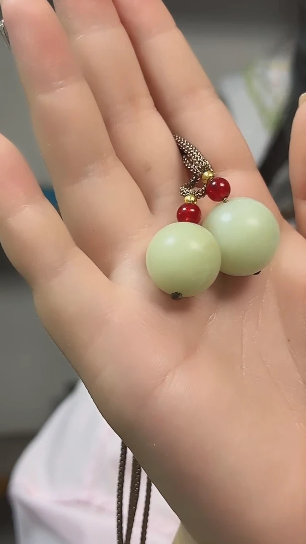 岫玉未镶嵌吊坠转珠多样性发货选其一