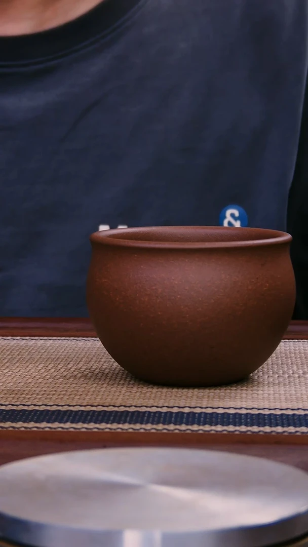 茶杯紫砂眯***生深井紫泥杯子