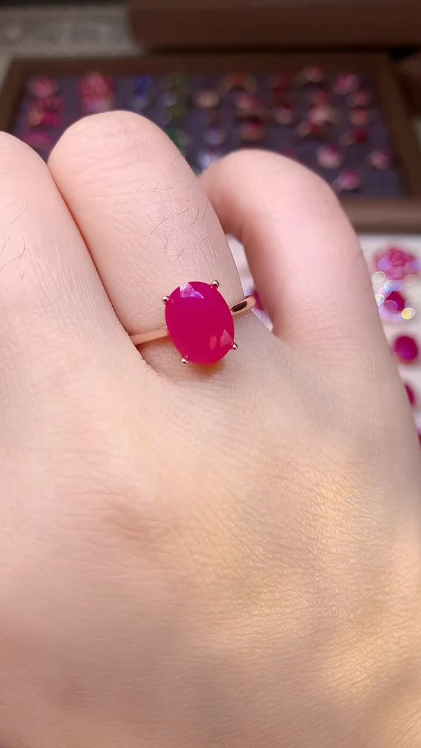 【闪购商品】红宝石戒指银S925镶嵌000