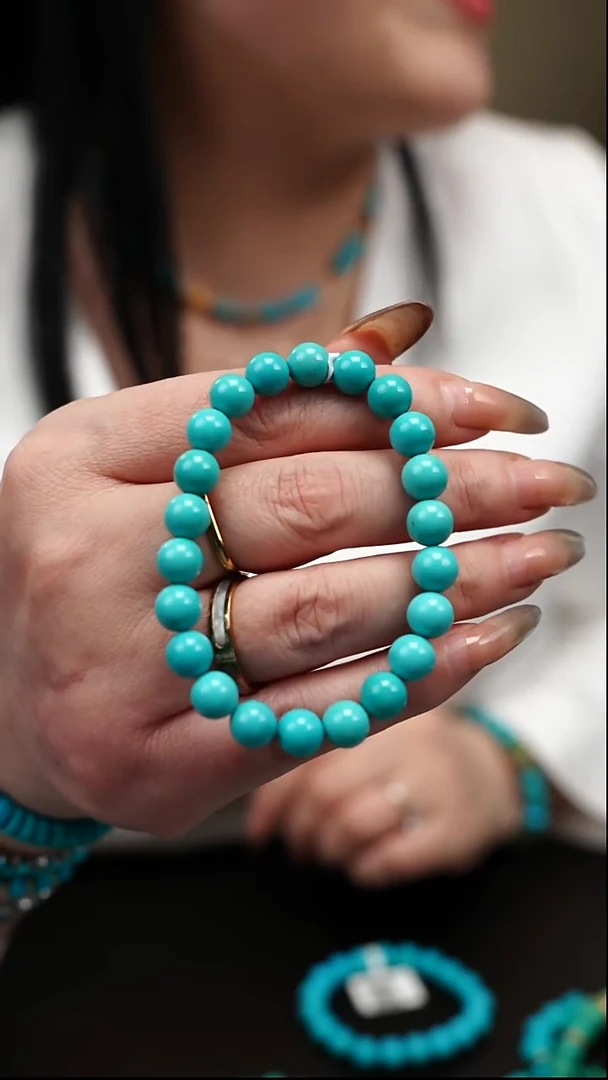 未镶嵌绿松石手串B0186