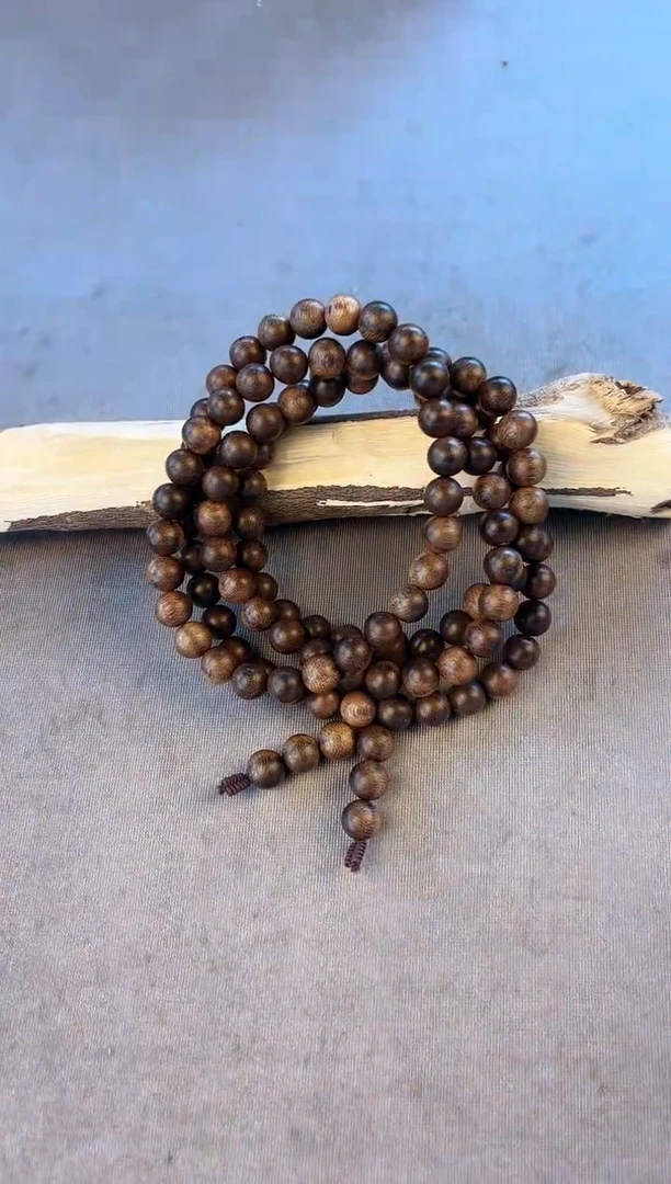 沉香沉香碎屑富森红土08圆珠多圈沉45克+多样性发一