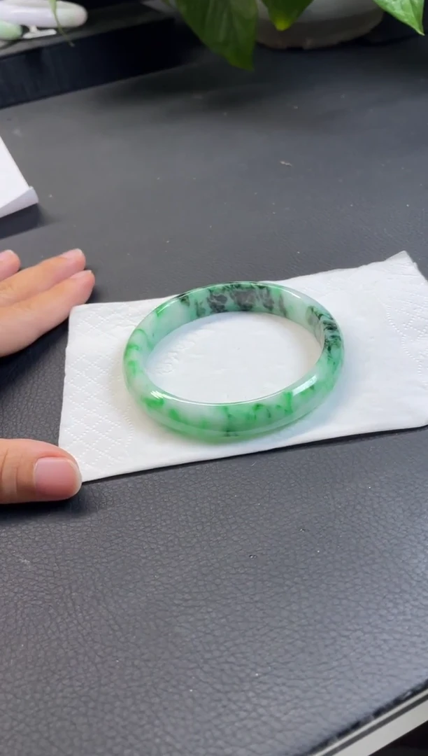 未镶嵌翡翠定制翡翠31#天然缅甸A货翡翠手镯62-63圈口