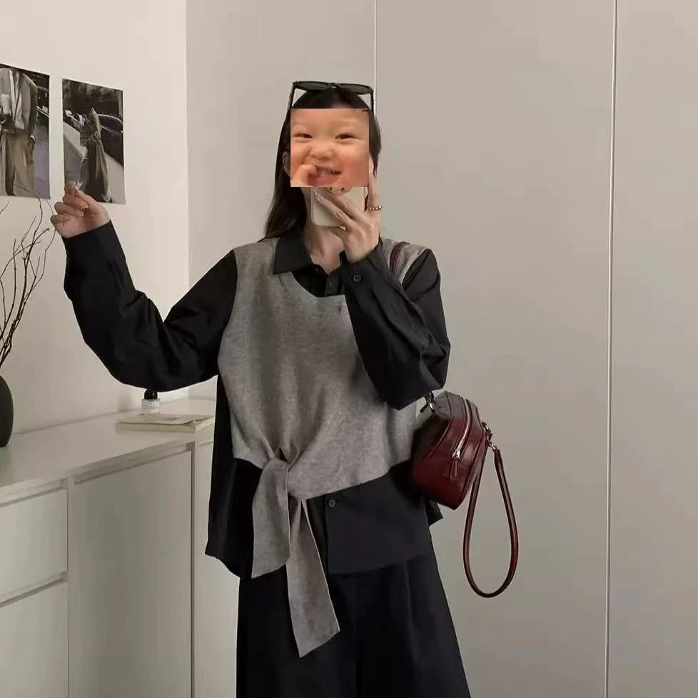 （更衣铺专属）2862韩风街头假两件套1199厂