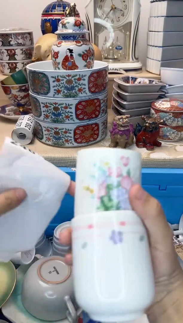 茶杯紫砂用****9246淘艺中古瓷器满18米包邮