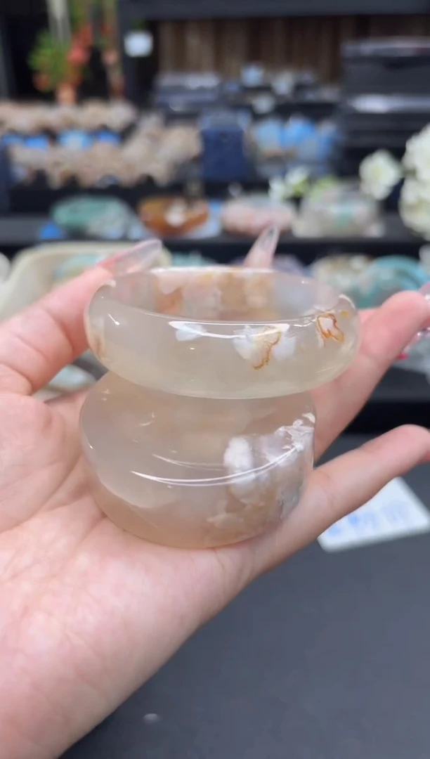 未镶嵌手镯石英质玉62(58圈赠送镯心)