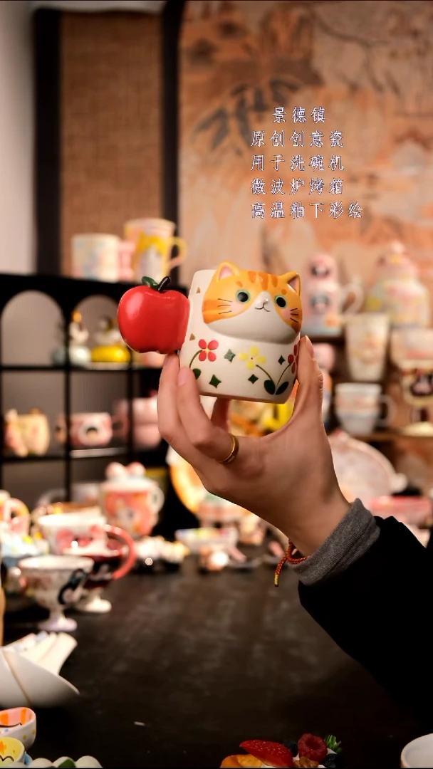 摆件陶旺的可以陶瓷手工手绘设计师款