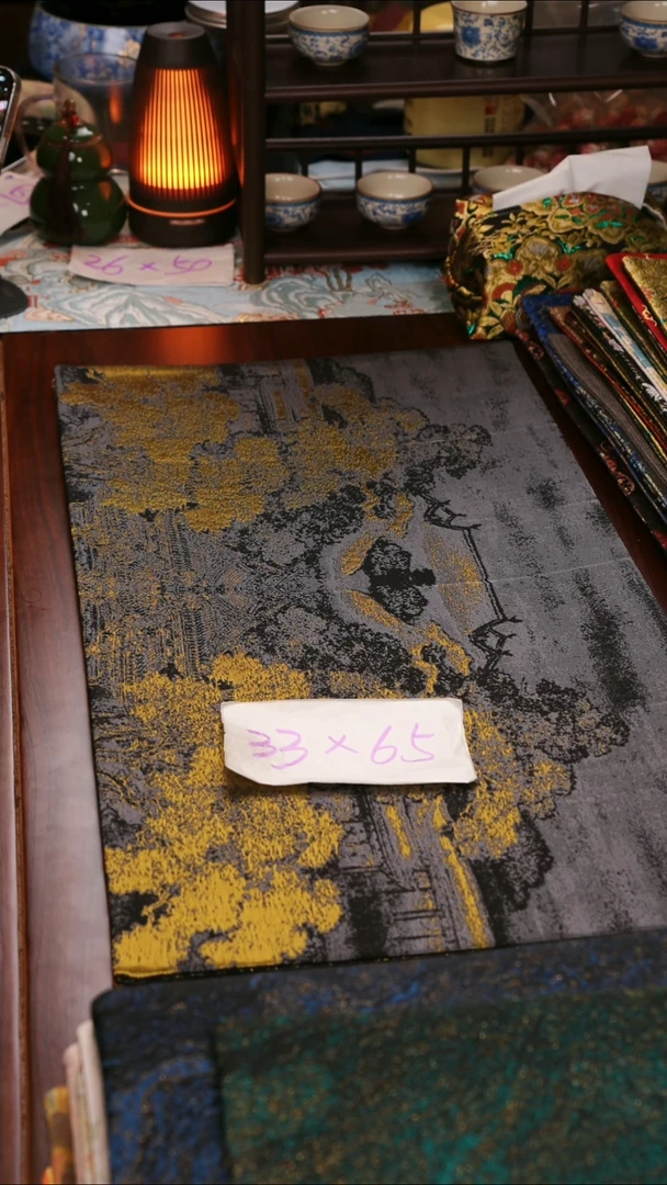 【福利西阵织汉宫秋月A双面】中国风干泡织锦茶席33*65