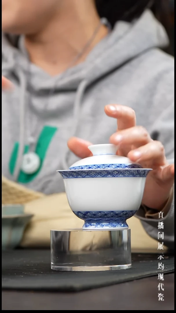 景德镇青花盖碗盖碗