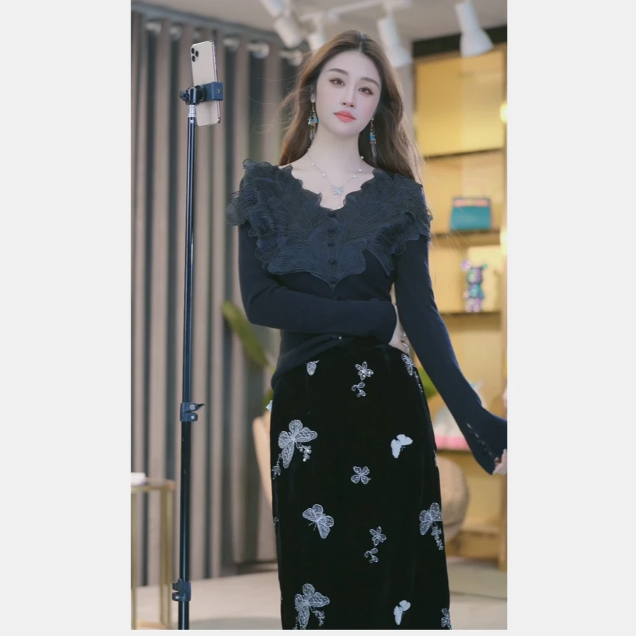 【张喜喜】休闲气质新款时尚秋冬绵羊毛衬衫 244361