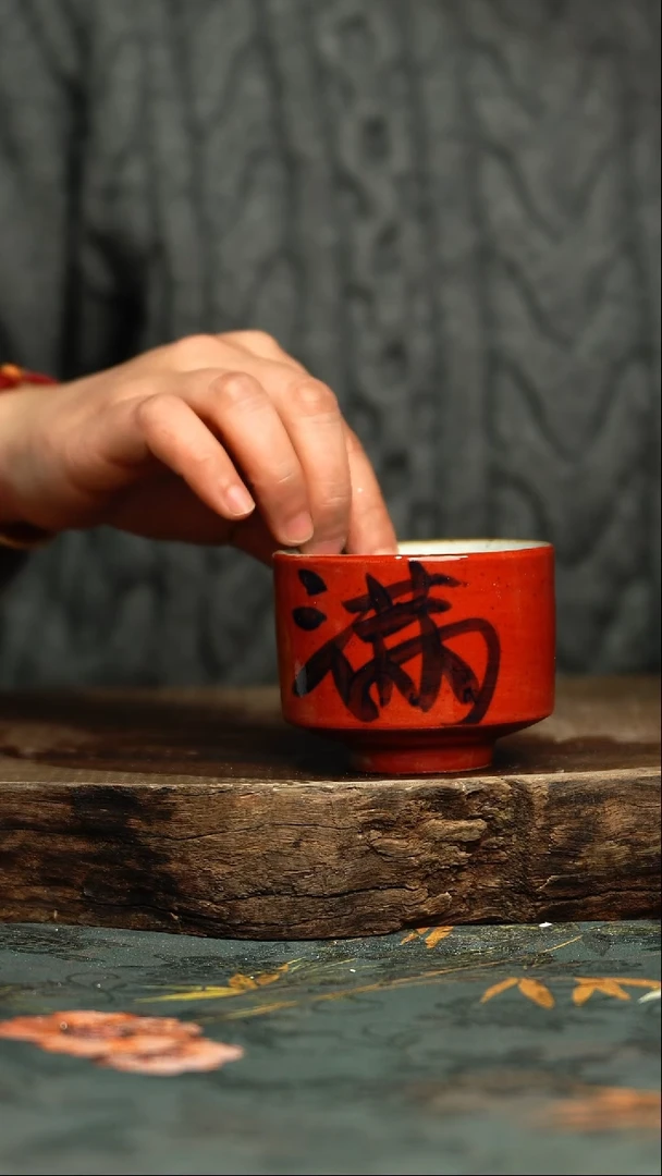 【闪购商品】杯釉下彩手工手绘同款陶器