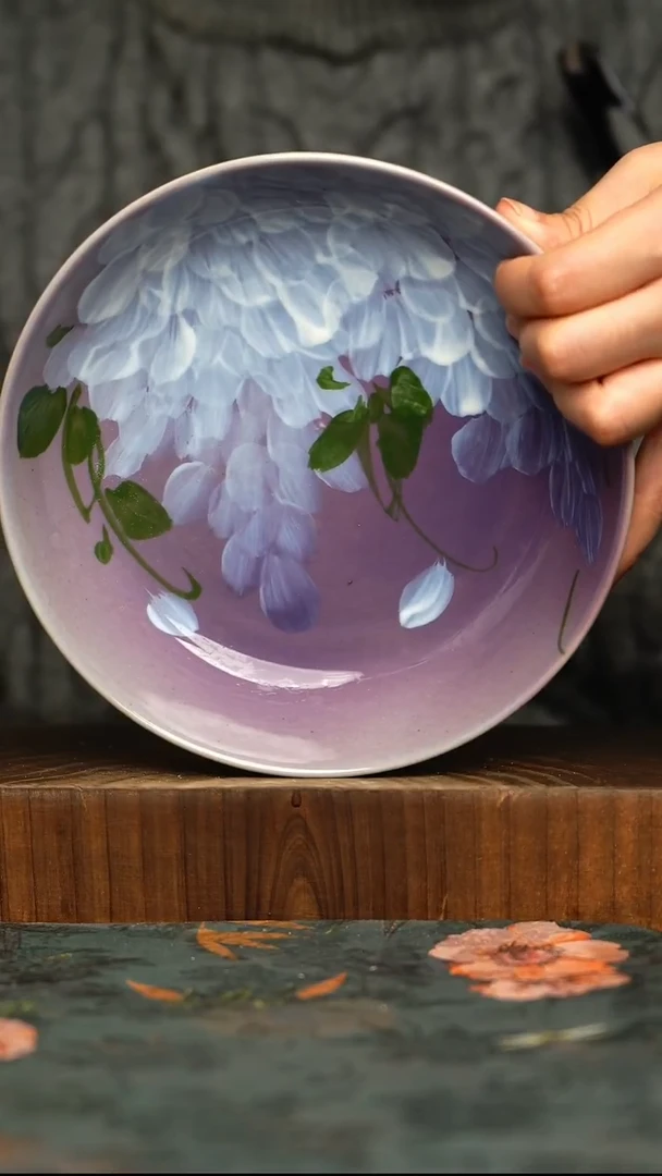 杯釉下彩手工手绘同款陶器