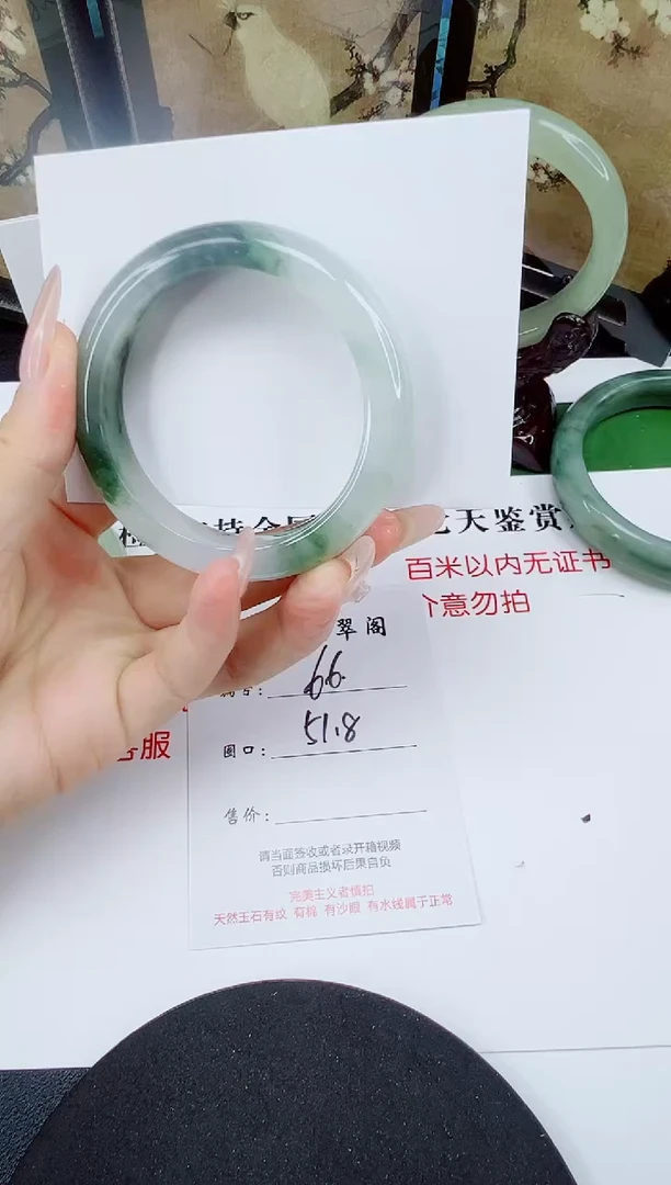 未镶嵌手镯石英质玉66-51/52