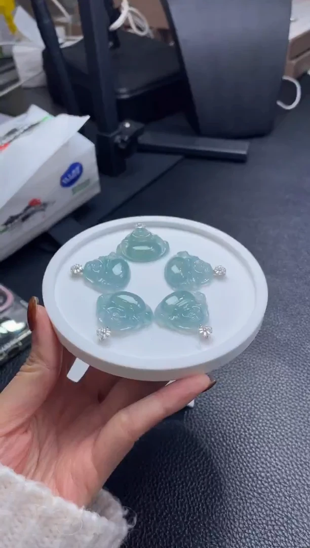 18K金镶嵌定制翡翠DDJ44059/多样性发一件