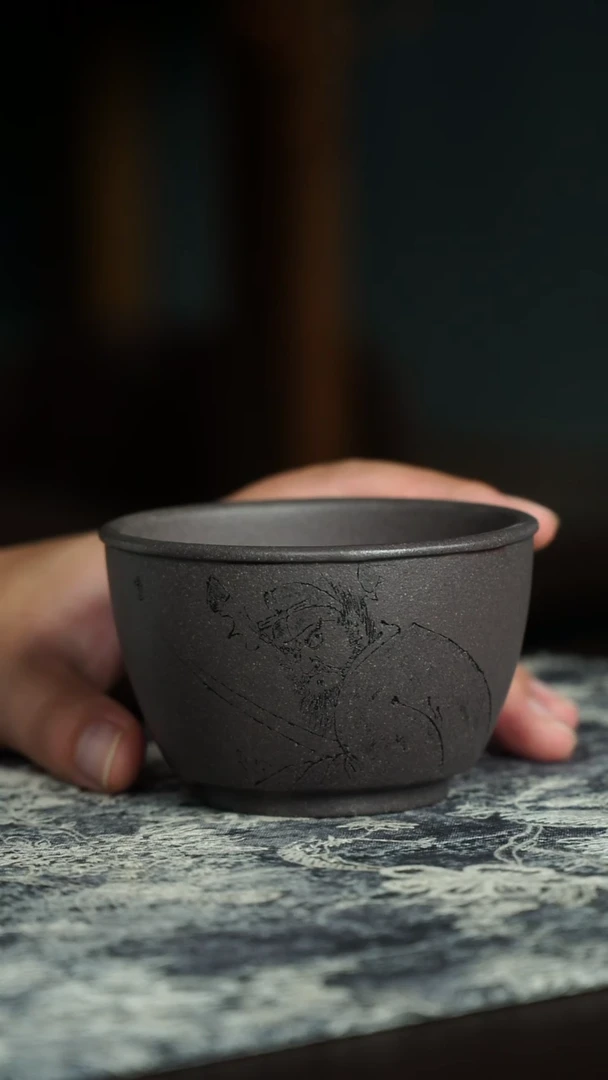 茶杯紫砂14号宜兴紫砂原矿作品